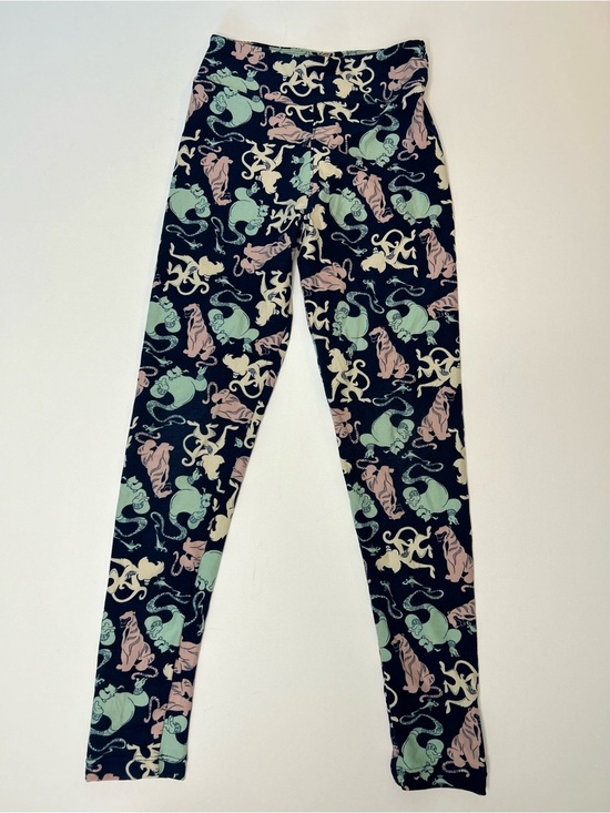 LuLaRoe Other - LuLaRoe Disney Aladdin Leggings Tween Size Navy Genie Rajah Abu Print